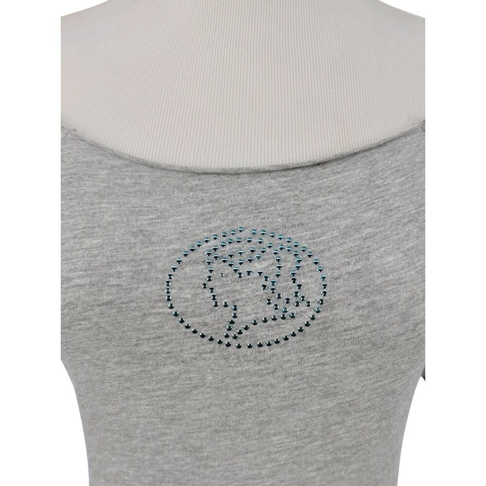 Vintage 90s NWT Gray Studded Virgo Zodiac Tee | Streetwear Y2K Noughties McBling - Picture 3 of 13